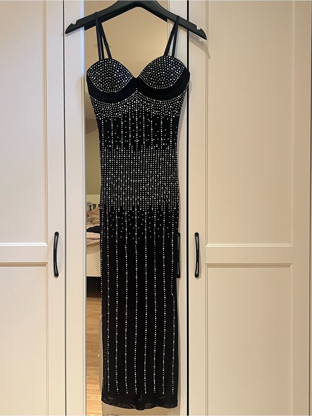 Black Embellished Bodycon Dress
